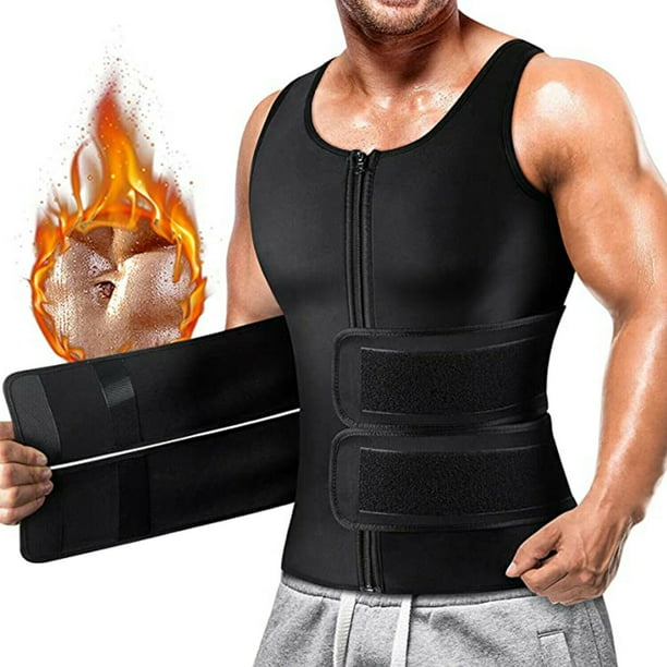 Men Neoprene Waist Trainer Sauna Vest Sweat Body Shaper Fat Burner Fitness Vest